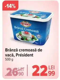 Carrefour PRÉSIDENT Brânză cremoasă de vacă Ofertă