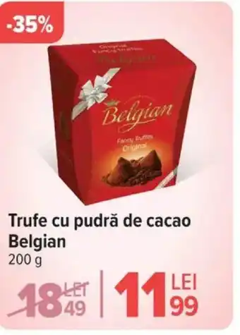 Carrefour Trufe cu pudră de cacao Belgian Ofertă