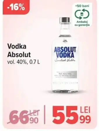 Carrefour Vodka Absolut Ofertă