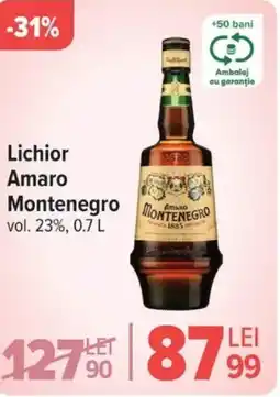 Carrefour Lichior Amaro Montenegro Ofertă