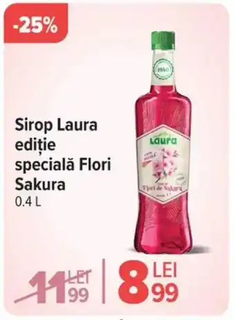 Carrefour Sirop Laura ediţie specialǎ Flori Sakura Ofertă