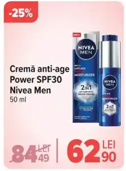 Carrefour Cremă anti-age Power SPF30 Nivea Men Ofertă