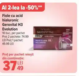 Carrefour Fiole cu acid hialuronic Gerovital H3 Evolution Ofertă