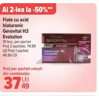 Carrefour Fiole cu acid hialuronic Gerovital H3 Evolution Ofertă