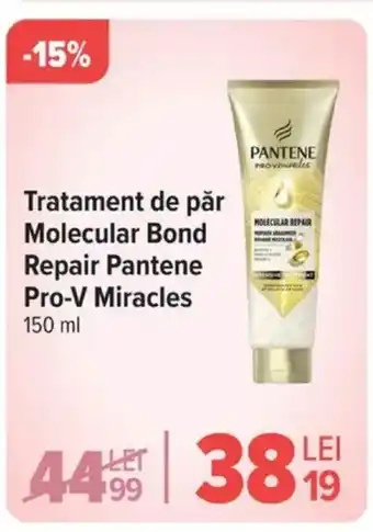 Carrefour Tratament de păr Molecular Bond Repair Pantene Pro-V Miracles Ofertă