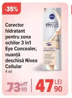 Carrefour NIVEA Corector hidratant pentru zona ochilor 3 în1 Eye Concealer Ofertă