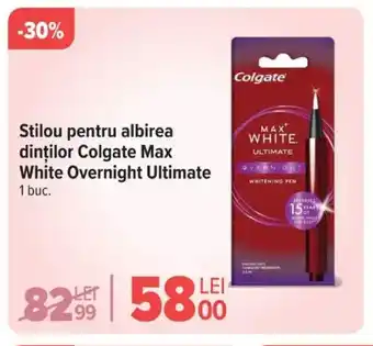 Carrefour Stilou pentru albirea dinţilor Colgate Max White Overnight Ultimate Ofertă