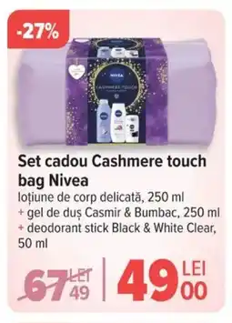 Carrefour Set cadou Cashmere touch bag Nivea Ofertă