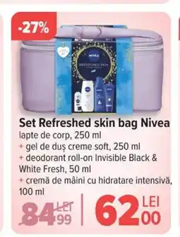 Carrefour Set Refreshed skin bag Nivea Ofertă