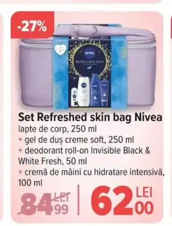 Carrefour Set Refreshed skin bag Nivea Ofertă