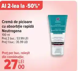 Carrefour Cremă de picioare cu absorbţie rapidă Neutrogena Ofertă