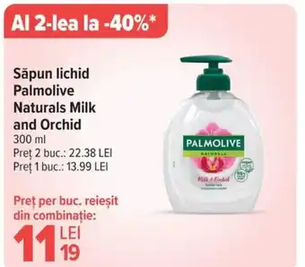 Carrefour Săpun lichid Palmolive Naturals Milk and Orchid Ofertă