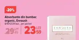 Carrefour Absorbante din bumbac organic, ENROUSH Ofertă