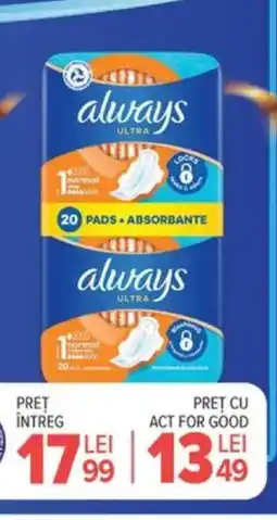 Carrefour Absorbante Duo Ultra, Always Ofertă