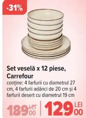 Carrefour Set veselǎ x 12 piese, Carrefour Ofertă