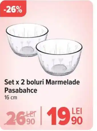 Carrefour Set x 2 boluri Marmelade Pasabahce Ofertă