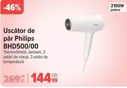 Carrefour Uscător de păr Philips BHD500/00 Ofertă