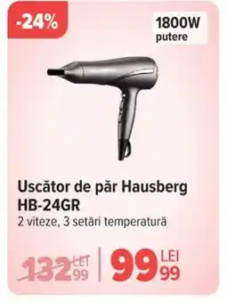 Carrefour Uscător de păr Hausberg HB-24GR Ofertă