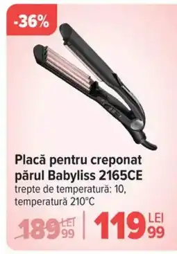 Carrefour Placă pentru creponat părul Babyliss 2165CE Ofertă