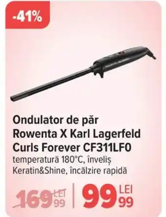 Carrefour Ondulator de păr Rowenta X Karl Lagerfeld Curls Forever CF311LFO Ofertă