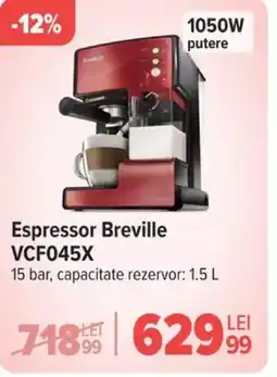 Carrefour Espressor Breville VCF045X Ofertă