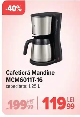 Carrefour Cafetieră Mandine MCM6011T-16 Ofertă