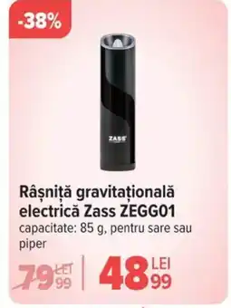 Carrefour Râşniţă gravitaţională electrică Zass ZEGG01 Ofertă