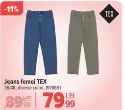 Carrefour Jeans femei TEX Ofertă