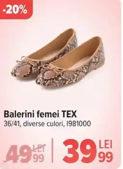 Carrefour Balerini femei TEX Ofertă