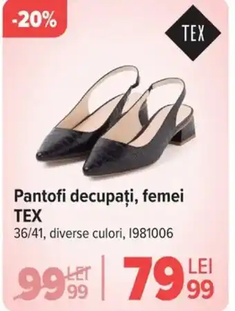 Carrefour Pantofi decupaţi, femei TEX Ofertă