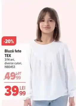 Carrefour Bluzǎ fete TEX Ofertă