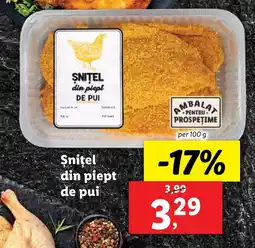 Lidl Snitel din piept de pui Ofertă