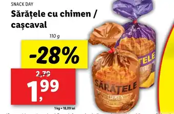 Lidl SNACK DAY Sărățele cu chimen / caşcaval Ofertă