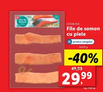 Lidl OCEAN SEA File de somon cu piele Ofertă