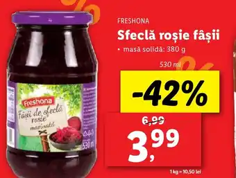 Lidl FRESHONA Sfeclă roșie fâșii Ofertă