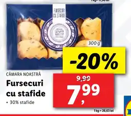 Lidl CĂMARA NOASTRĂ Fursecuri cu stafide Ofertă