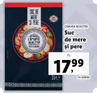 Lidl CÂMARA NOASTRĂ Suc de mere şi pere Ofertă