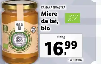 Lidl CĂMARA NOASTRĂ Miere de tei, bio Ofertă