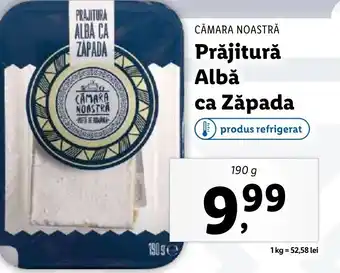 Lidl CĂMARA NOASTRĂ Prăjitură Albă ca Zăpada Ofertă