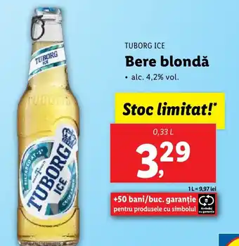 Lidl TUBORG ICE Bere blondǎ Ofertă