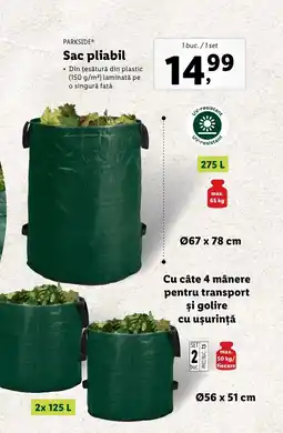 Lidl PARKSIDE Sac pliabil Ofertă