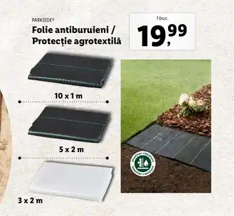 Lidl PARKSIDE Folie antiburuieni / Protecție agrotextilă Ofertă