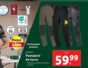 Lidl PARKSIDE Pantaloni de lucru Ofertă