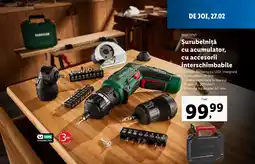 Lidl PARKSIDE Şurubelniță cu acumulator, cu accesorii interschimbabile Ofertă