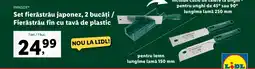 Lidl PARKSIDE Set fierăstrău japonez, 2 bucăți / Fierăstrău fin cu tavă de plastic Ofertă