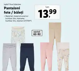 Lidl lupilu Pure Collection Pantaloni fete / băieţi Ofertă