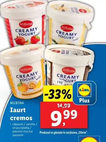 Lidl MILBONA Iaurt cremos Ofertă