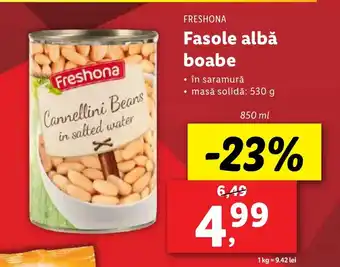 Lidl FRESHONA Fasole albă boabe Ofertă