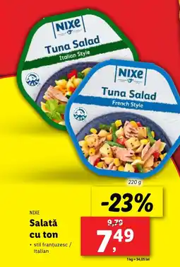 Lidl NIXE Salată cu ton Ofertă