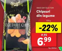 Lidl SNACK DAY SELECTION Chipsuri din legume Ofertă